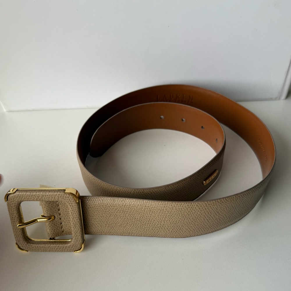 NWT Ralph Lauren Belt in Stone, size Small